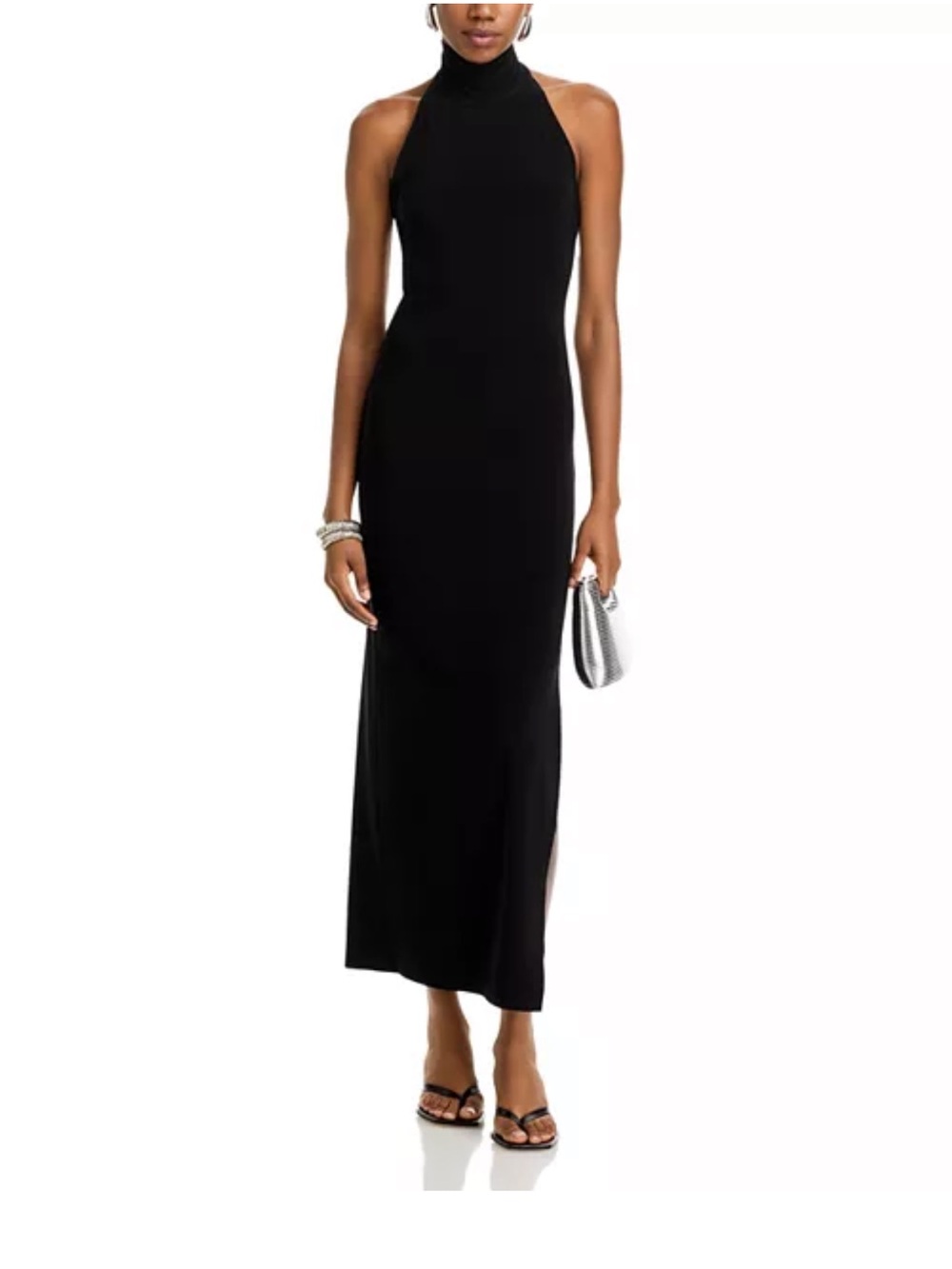 Norma Kamali Black Halter Maxi Dress